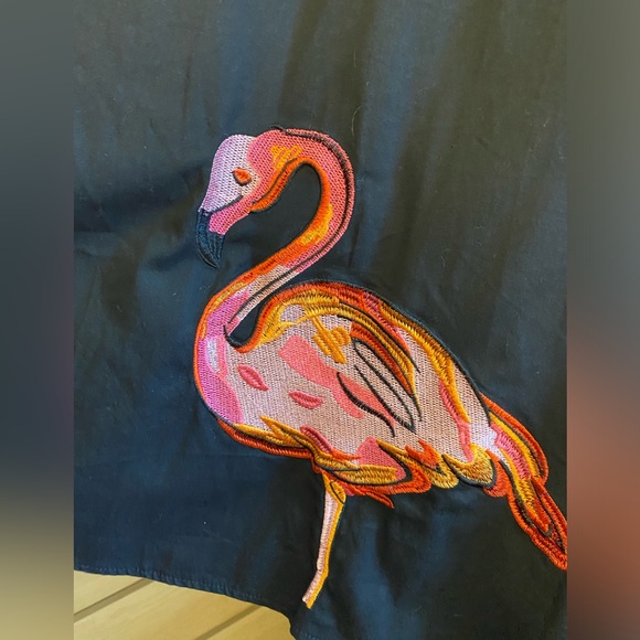 NEW REDUCTION!  Adorable NWOT flamingo dress. Size 4x, vintage feel. - Picture 2 of 5